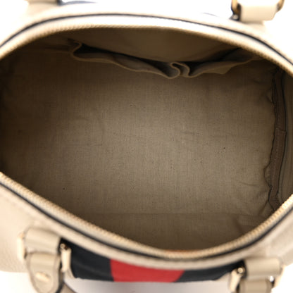 Gucci Calfskin Vintage Web Medium Boston White 6 of 14