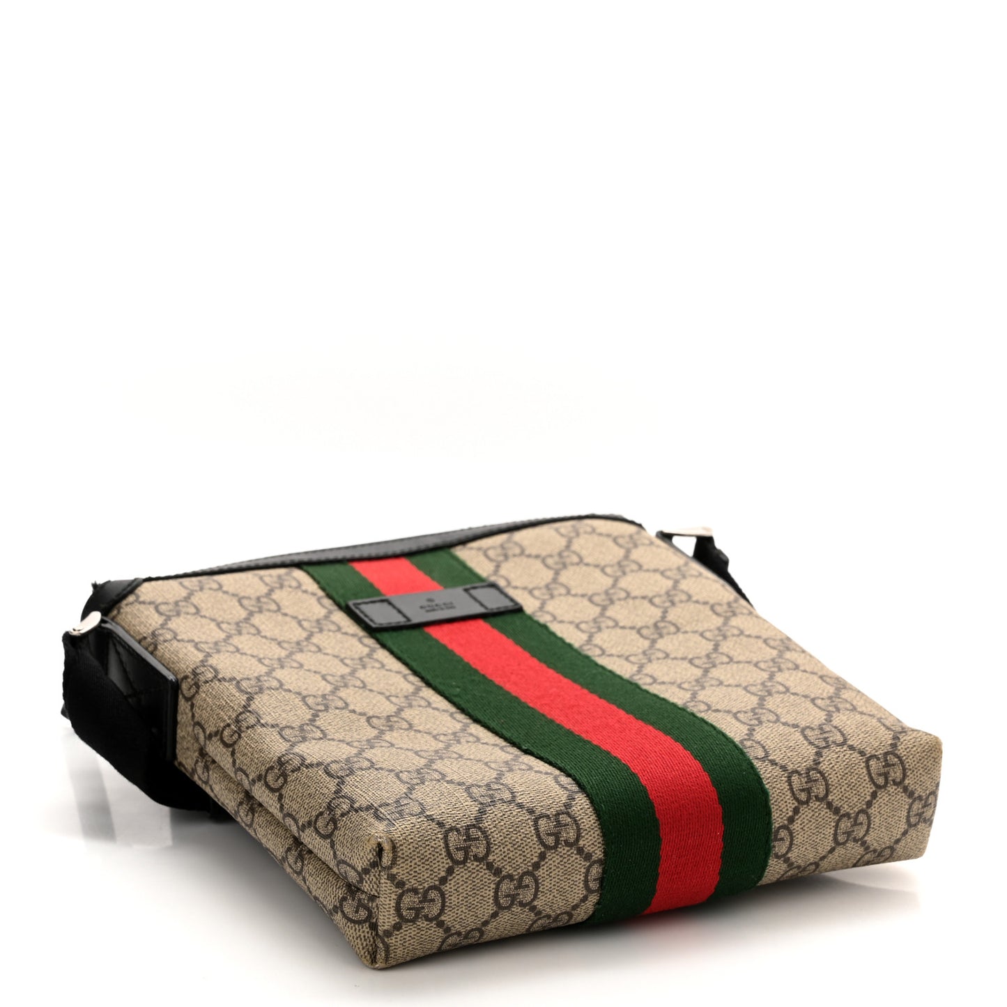 GG Supreme Monogram Web Messenger Bag Black