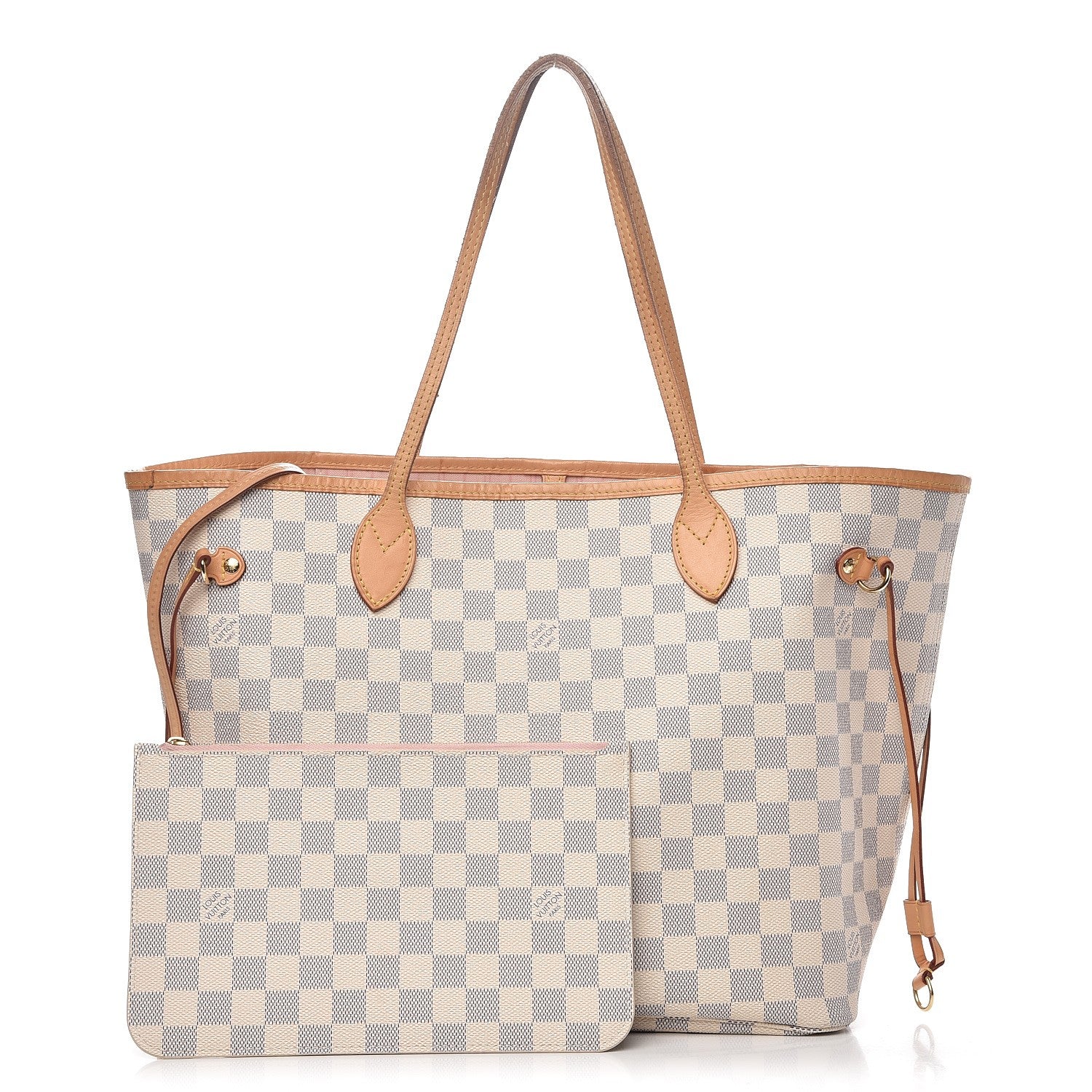 Louis Vuitton Damier Azur Neo Neverfull MM Rose Ballerine 1 of 13