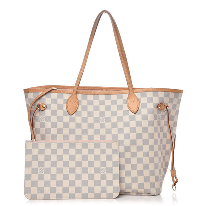 Louis Vuitton Damier Azur Neo Neverfull MM Rose Ballerine 1 of 13