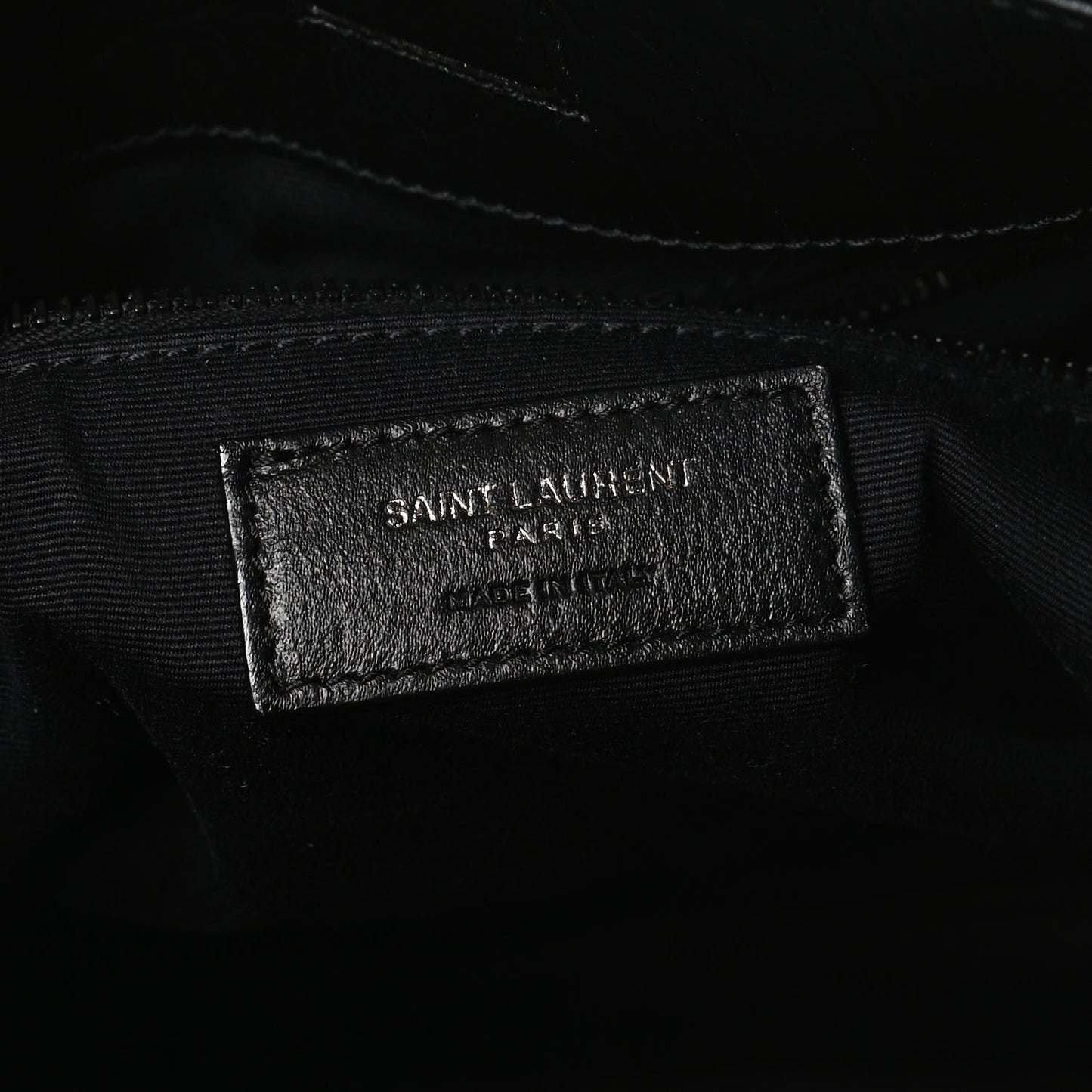 Calfskin Crocodile Embossed Monogram Medium Niki Shopping Bag Black