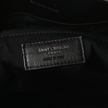Saint Laurent Calfskin Crocodile Embossed Monogram Medium Niki Shopping Bag Black 6 of 13