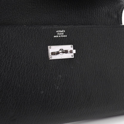 Hermes Chevre Mysore Kelly Longue Wallet Black 7 of 16
