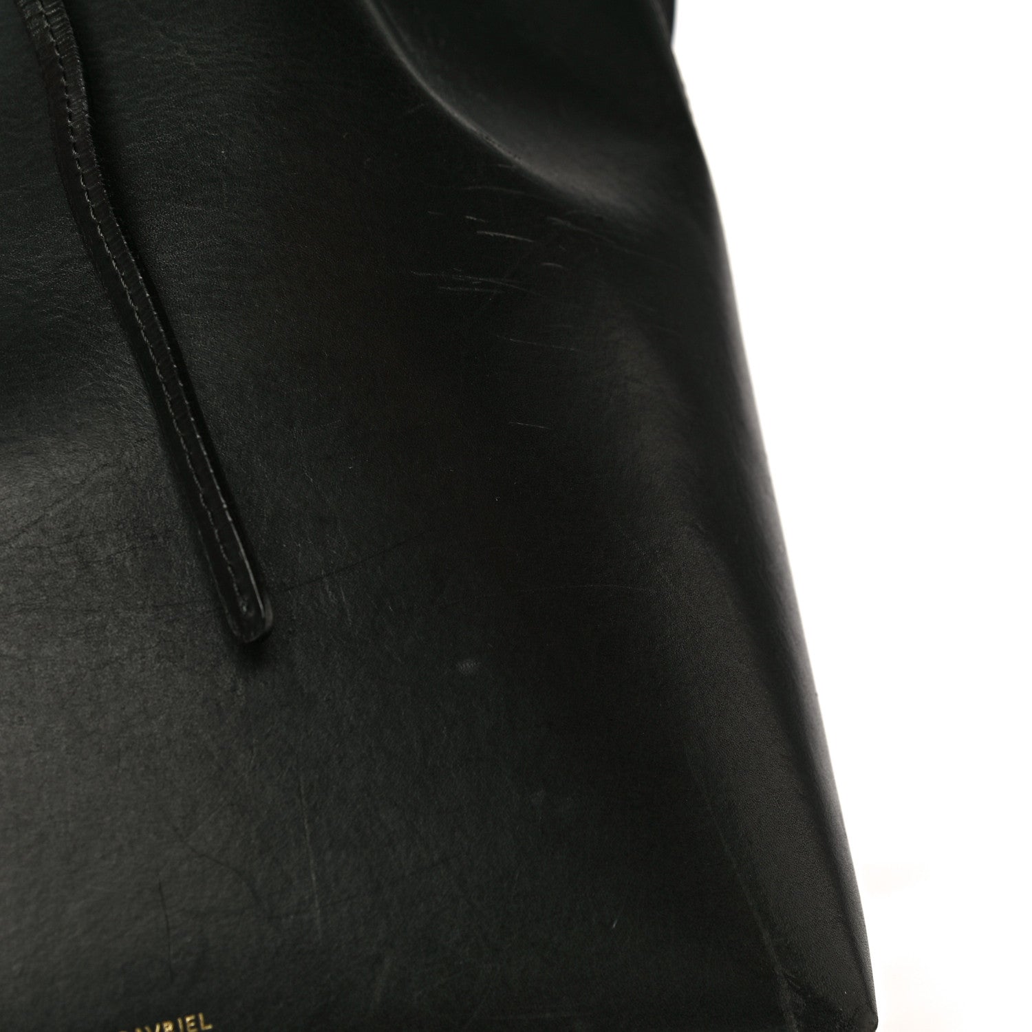 Mansur Gavriel Vegetable Tanned Calfskin Bucket Bag Black Ballerina 20 of 25