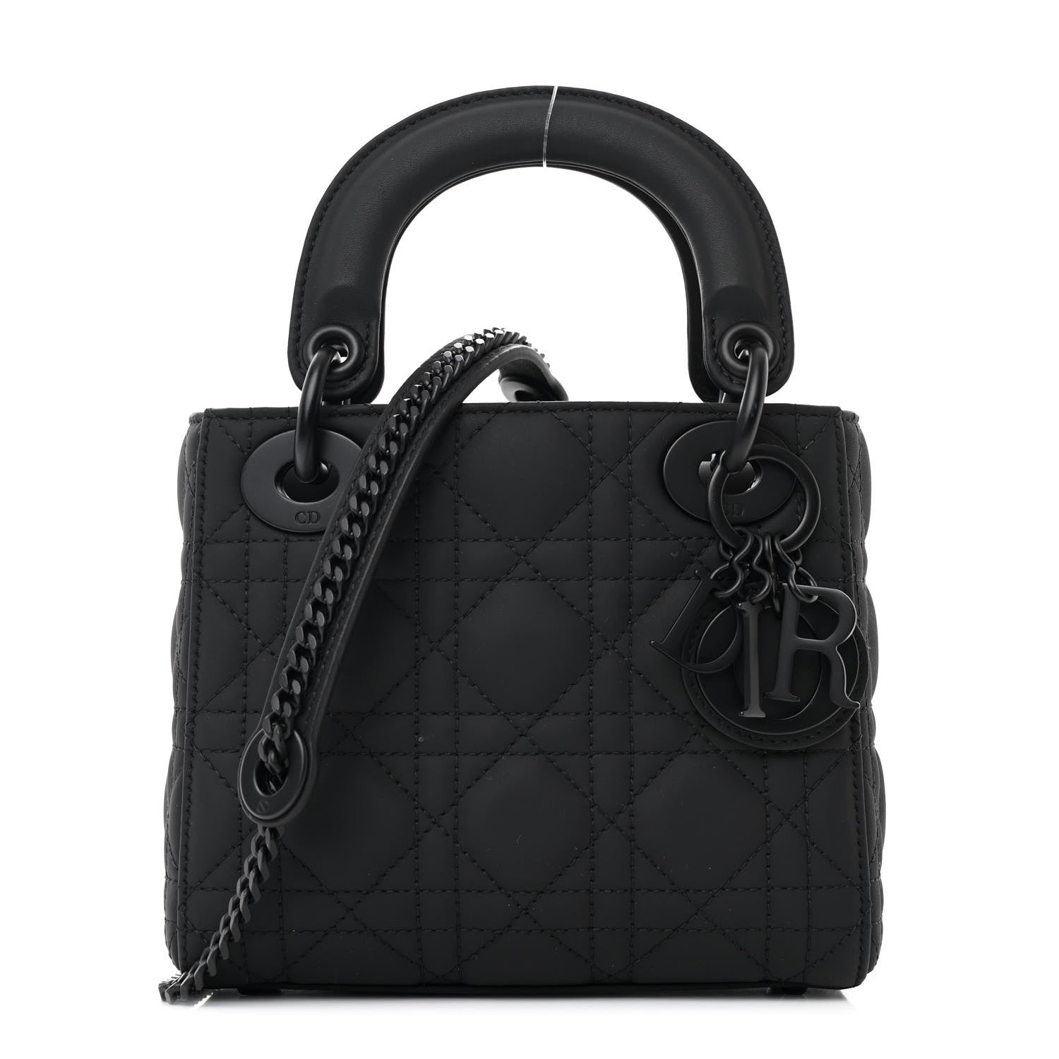 Christian Dior Ultra Matte Calfskin Cannage Mini Lady Dior Black 1 of 11