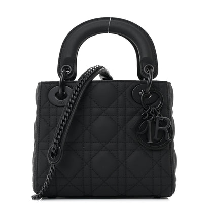 Christian Dior Ultra Matte Calfskin Cannage Mini Lady Dior Black 1 of 11