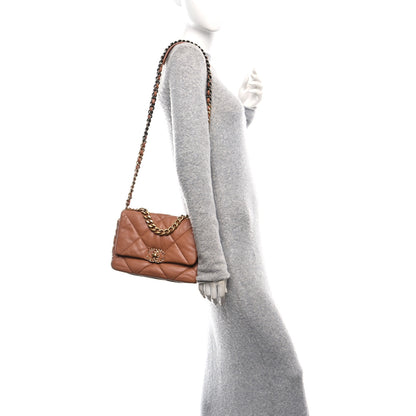 Chanel Lambskin Quilted Medium Chanel 19 Flap Brown 2 of 10