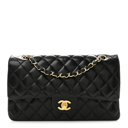 Chanel Lambskin Quilted Medium Double Flap Black 1 of 14