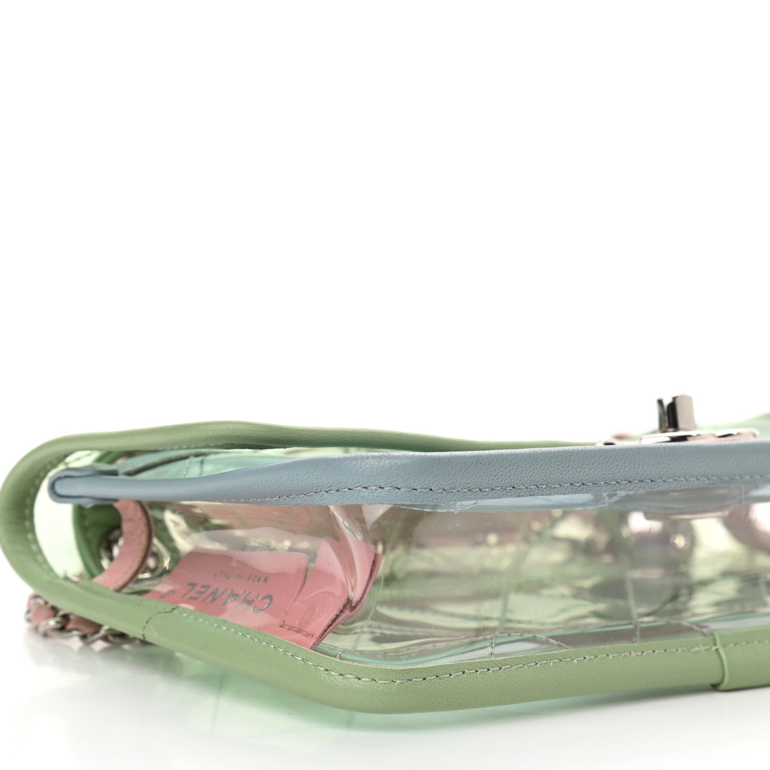 Chanel Lambskin PVC Quilted Mini Coco Splash Flap Blue Green 9 of 10