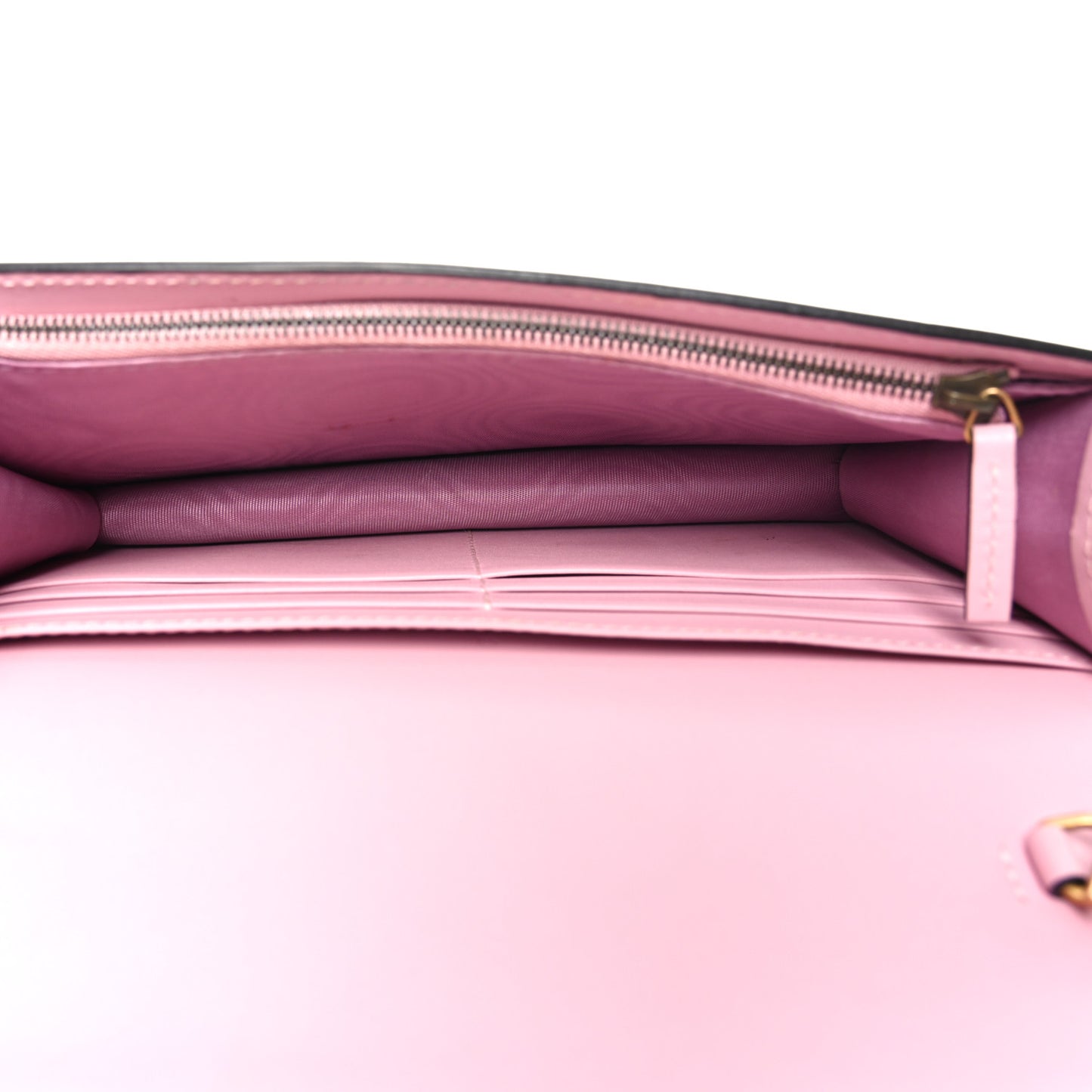 GG Supreme Monogram Strawberry Chain Wallet