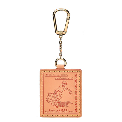 Louis Vuitton Vachetta Groom Key Ring Bag Charm Red 1 of 4