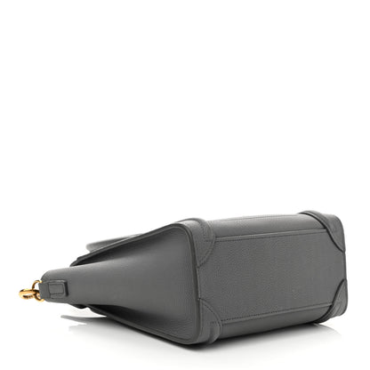 Celine Baby Drummed Calfskin Nano Luggage Kohl 5 of 11