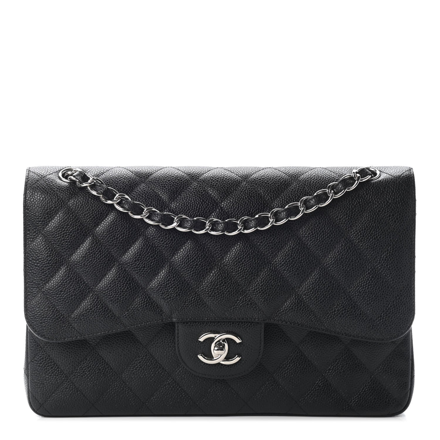 Chanel Caviar Quilted Jumbo Double Flap Black 1 of 9