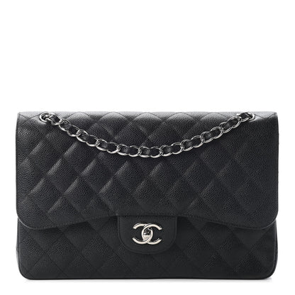 Chanel Caviar Quilted Jumbo Double Flap Black 1 of 9