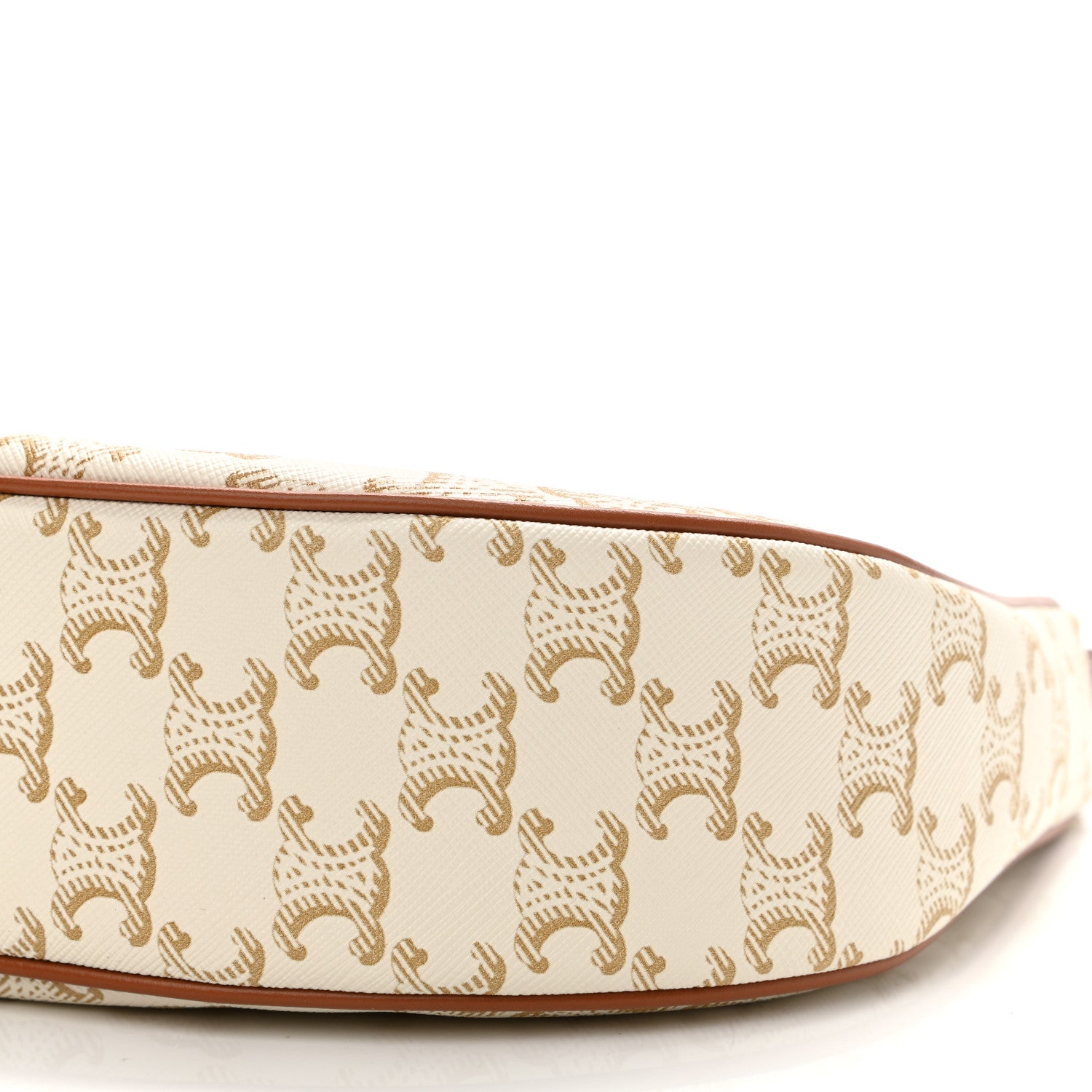 Celine Canvas Calfskin Ava Triomphe Shoulder Bag White 11 of 11