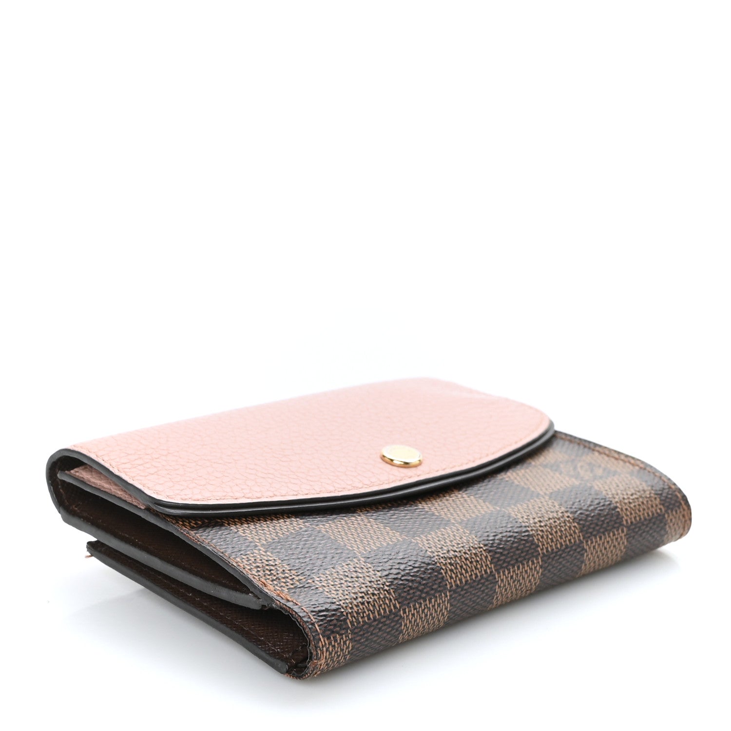 Louis Vuitton Damier Ebene Normandy Compact Wallet Rose Ballerine 4 of 7