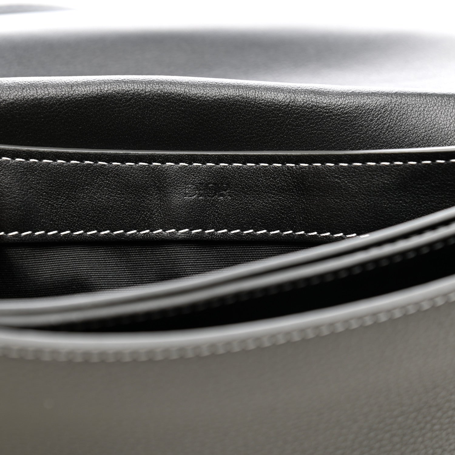 Christian Dior X KAWS Grained Calfskin Saddle Wristlet Grey 5 of 10