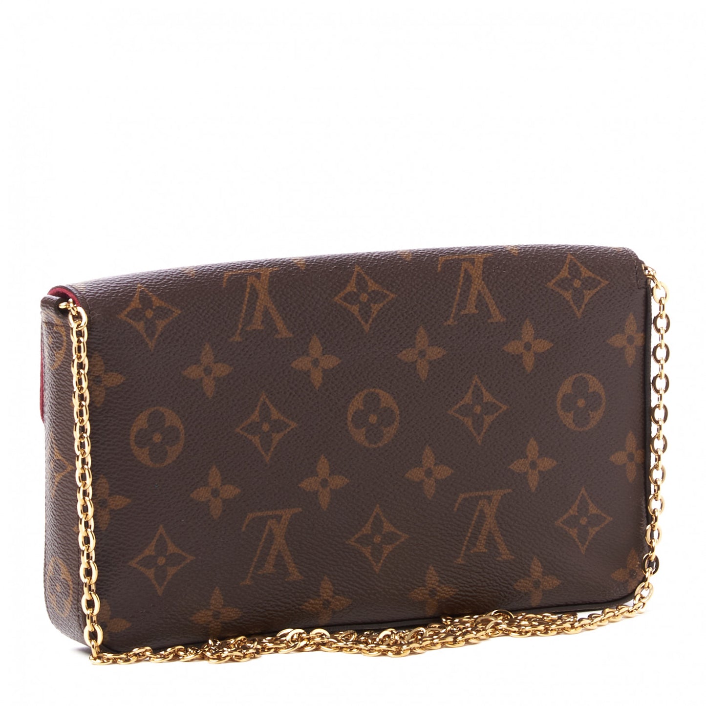Monogram Pochette Felicie Chain Wallet Fuchsia