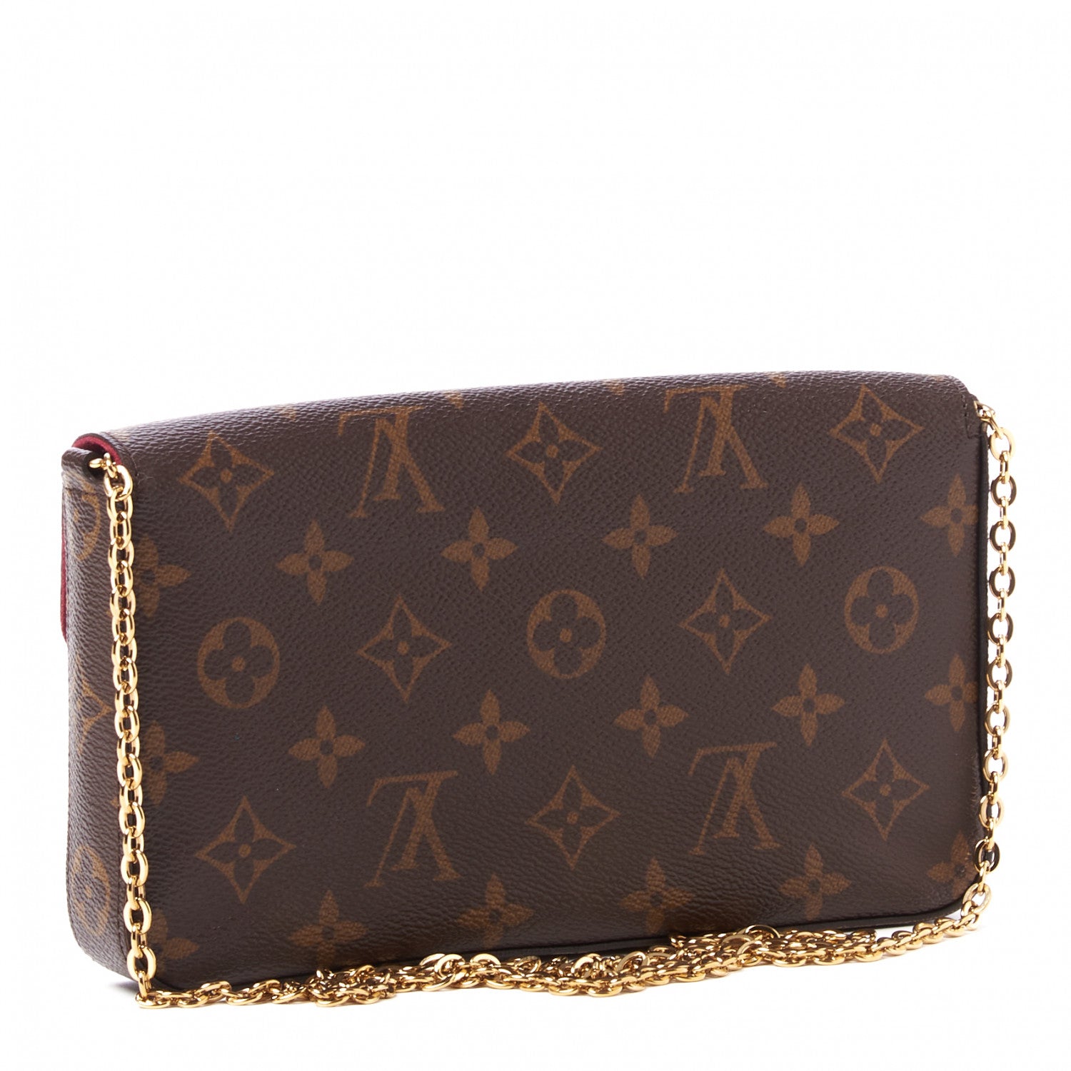 Louis Vuitton Monogram Pochette Felicie Chain Wallet Fuchsia 4 of 9