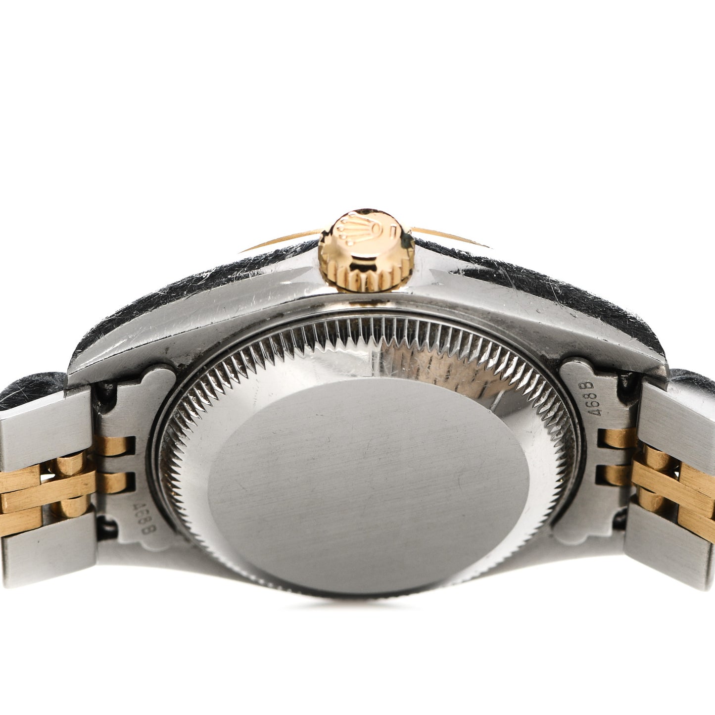 Stainless Steel 18K Yellow Gold Diamond 26mm Oyster Perpetual Datejust Watch Blue Gradient 79173