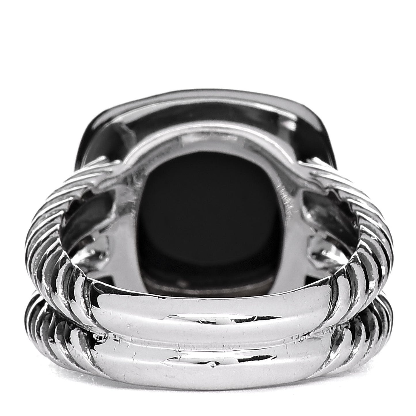 Sterling Silver Diamond Black Onyx 11mm Albion Ring 53 6.5