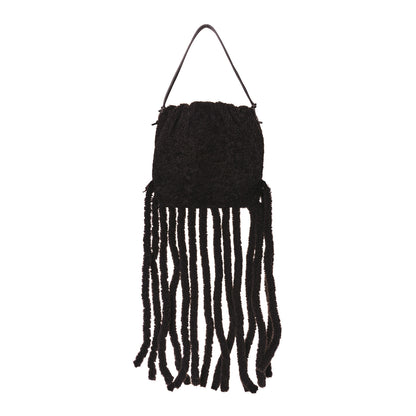 Bottega Veneta Curly Shearling The Fringe Pouch Shoulder Bag Fondant 1 of 9