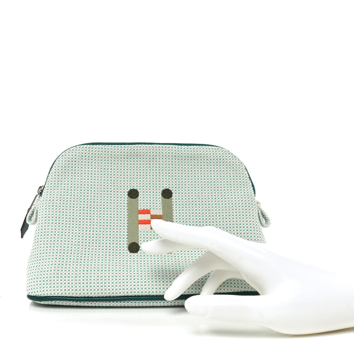 Cotton Canvas Crazy H Mini Bolide Case Nuage Menthe