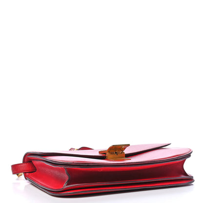 Celine Box Calfskin Medium Classic Box Flap Bag Red 4 of 10