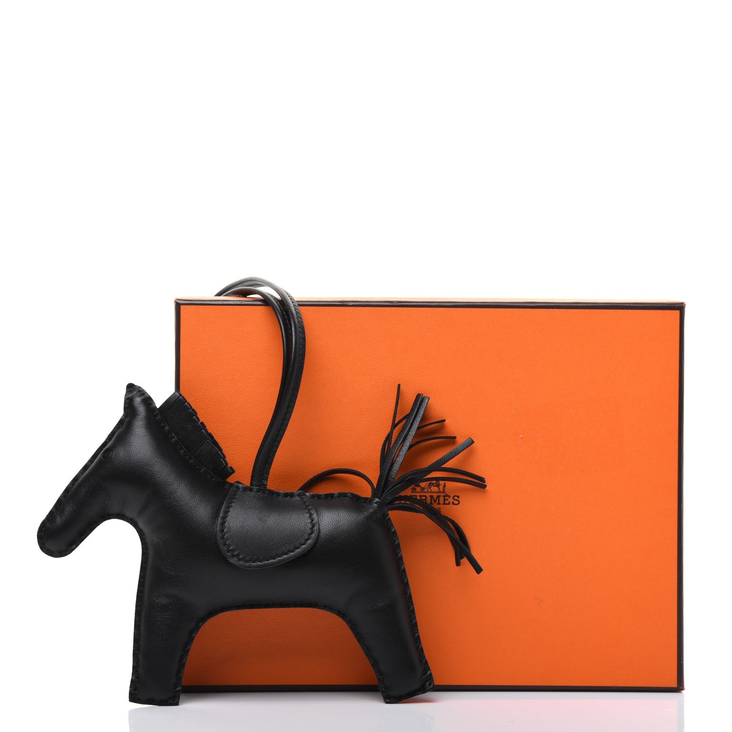 Milo Lambskin Grigri Rodeo Horse Bag Charm GM So Black