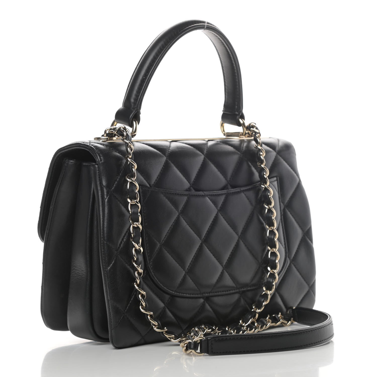 Chanel Lambskin Quilted Small Trendy CC Dual Handle Flap Bag Black 2 of 5