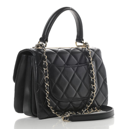 Chanel Lambskin Quilted Small Trendy CC Dual Handle Flap Bag Black 2 of 5