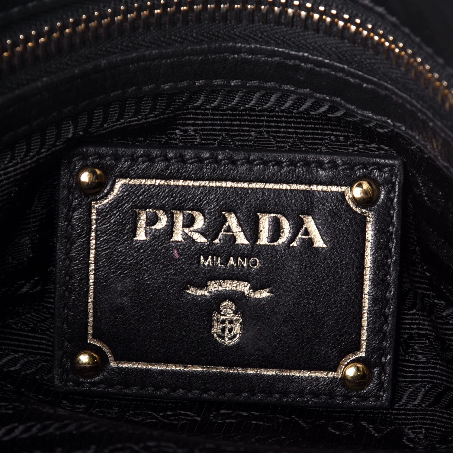 Prada Nappa Gaufre Shopping Satchel Black 7 of 10