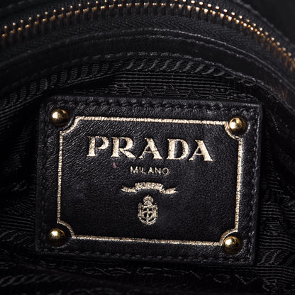 Prada Nappa Gaufre Shopping Satchel Black 7 of 10
