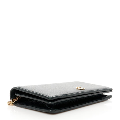Gucci Calfskin Mini GG Marmont Chain Wallet Black 4 of 10