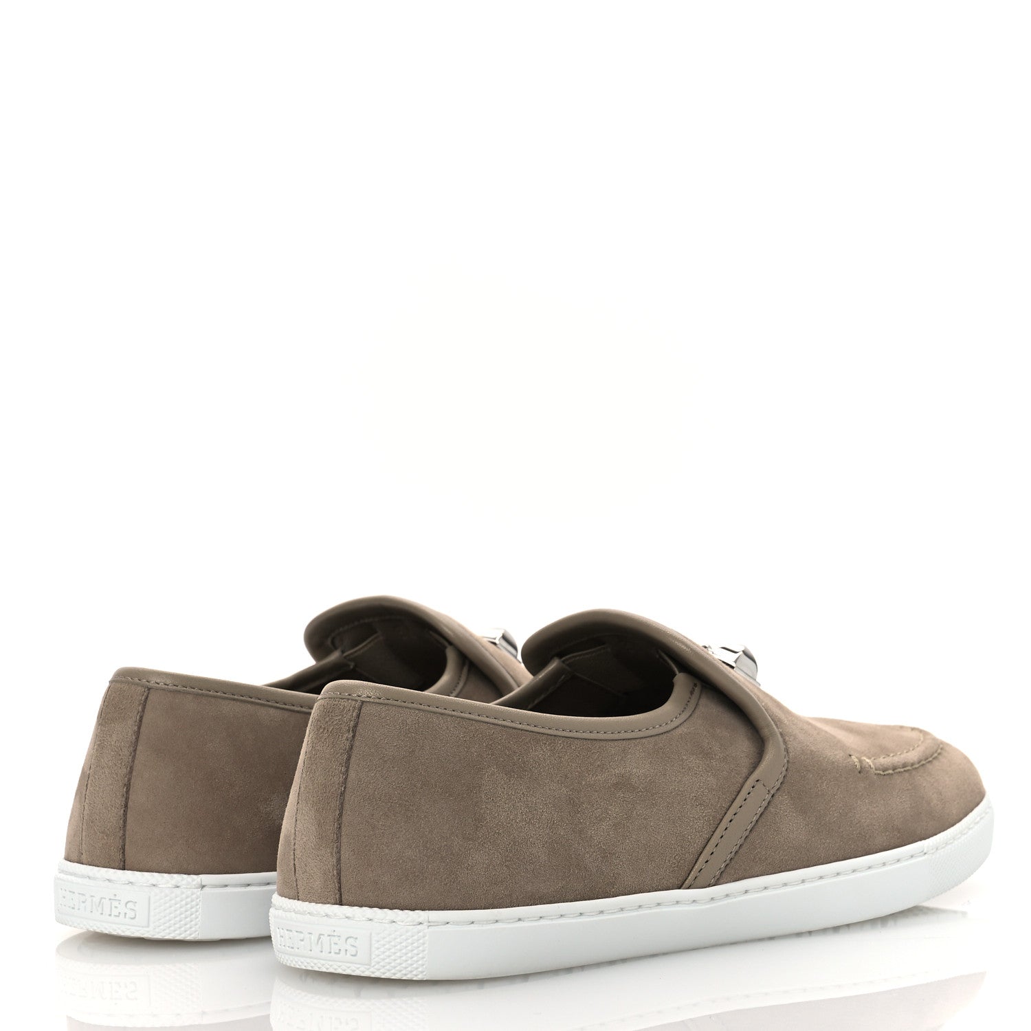 Hermes Suede Goatskin Nappa Jour Loafers 36 Beige 5 of 11