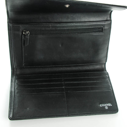 Chanel Lambskin Quilted Large Boy Flap Wallet Black 7 of 10