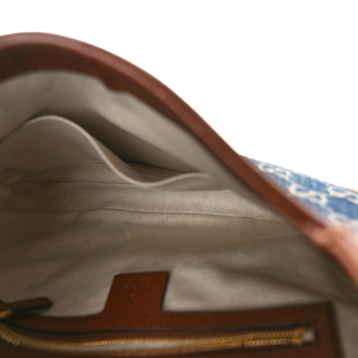 Gucci New Denim GG Monogram Calfskin Small Jackie 1961 Hobo Blue Tea Cuir 5 of 8