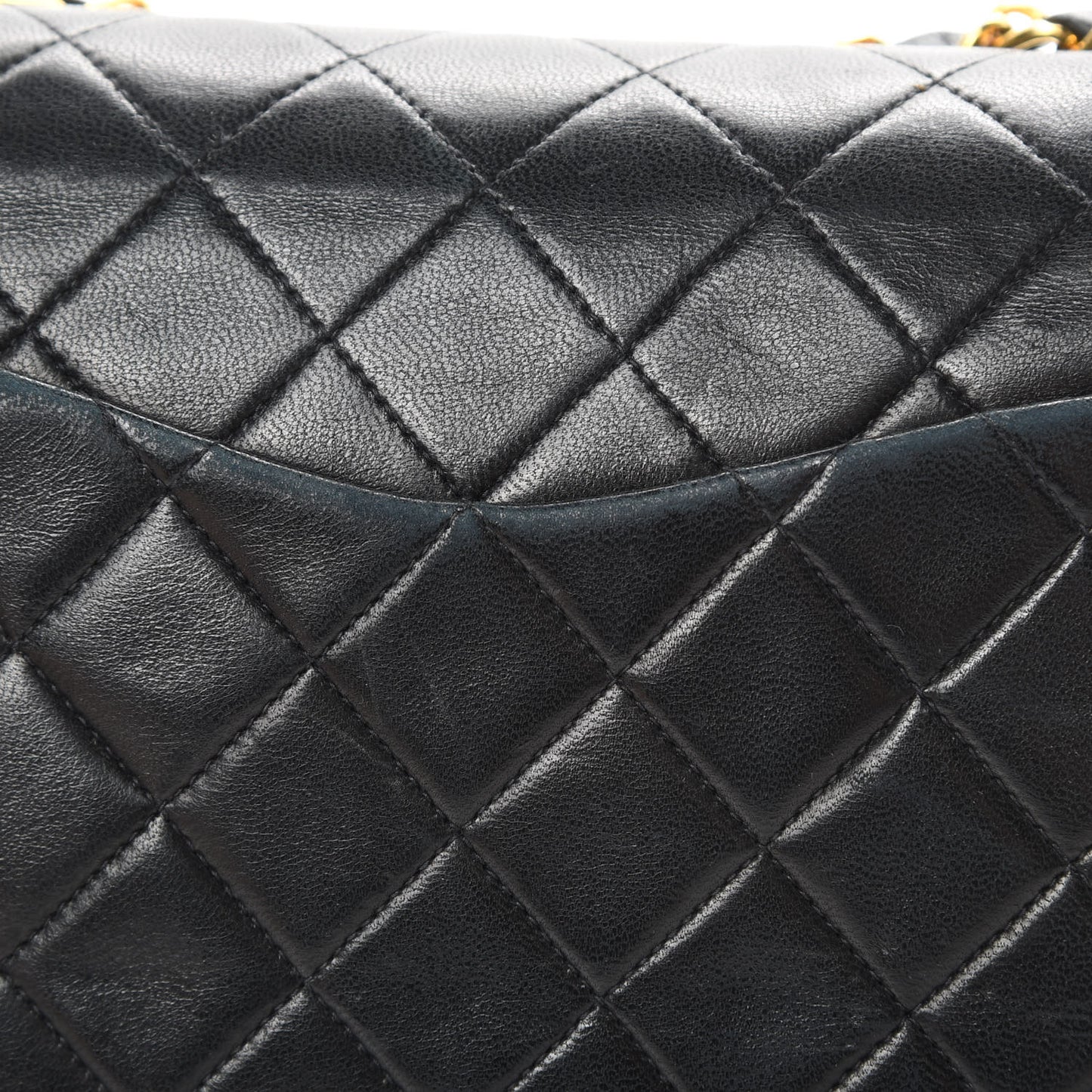 Lambskin Quilted Small Double Flap Black