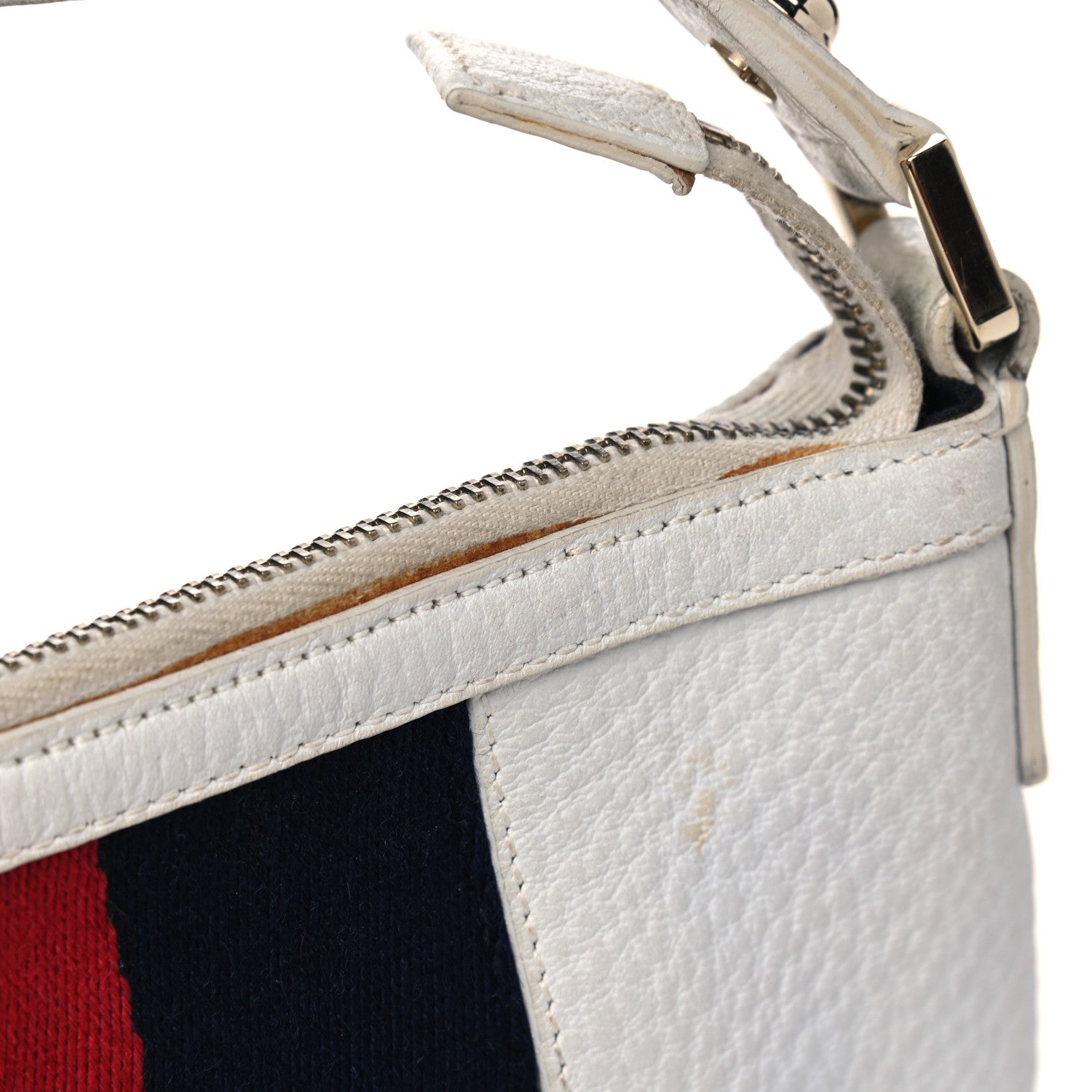 Gucci Calfskin Web Small Blondie Hobo White 7 of 8