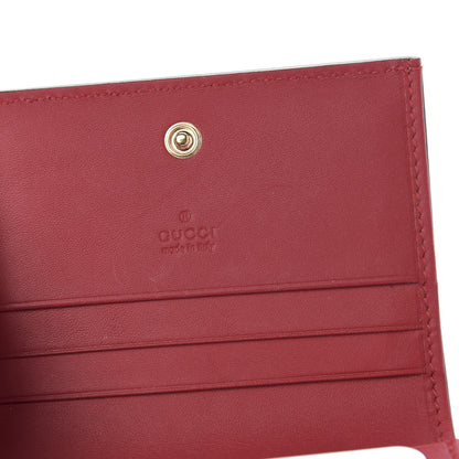Gucci GG Supreme Monogram Blooms Card Case Beige Blue Navy Hibiscus Red 6 of 8