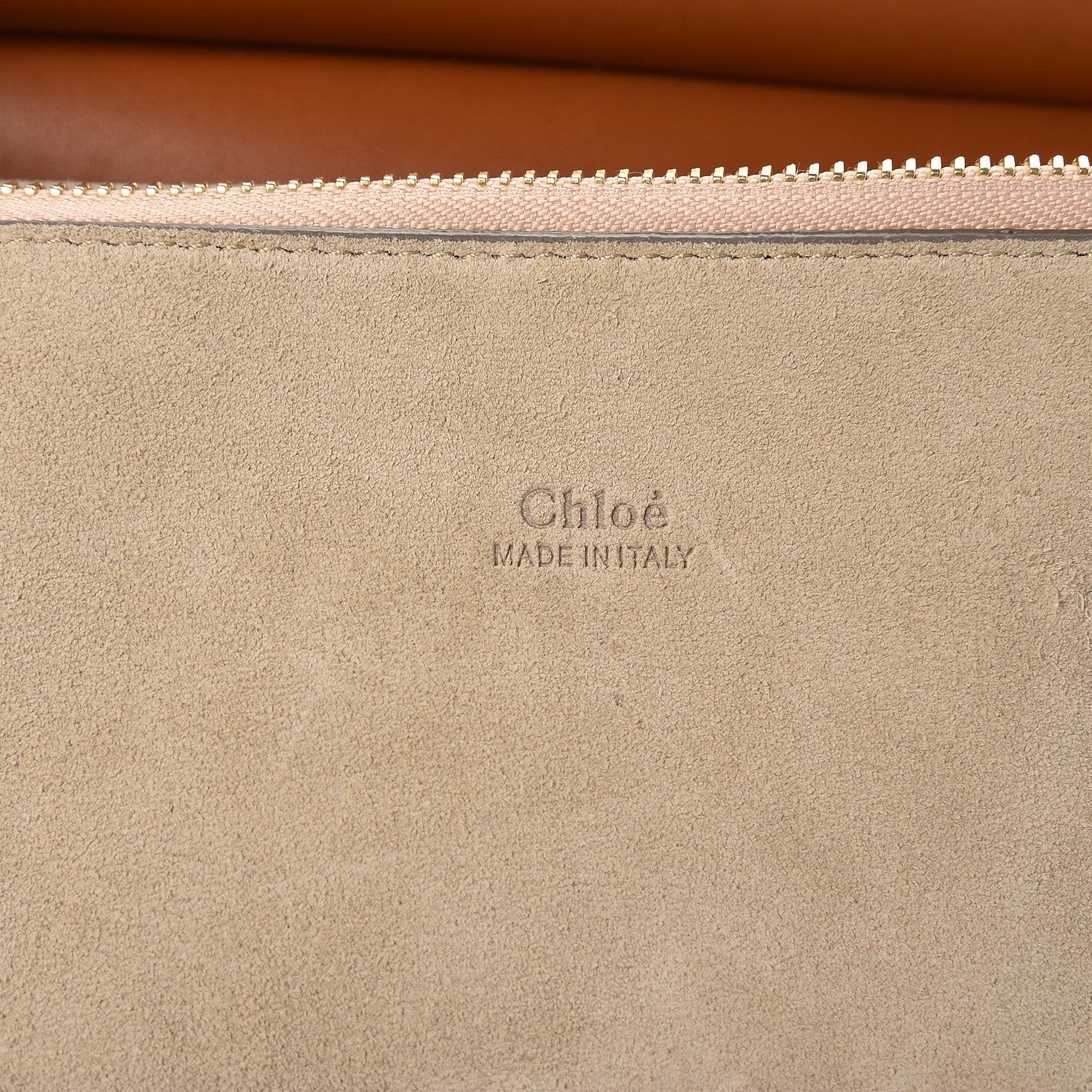 Chloe Suede Calfskin Medium Faye Shoulder Bag Tobacco 6 of 9
