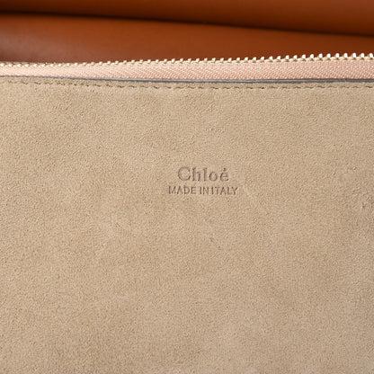 Chloe Suede Calfskin Medium Faye Shoulder Bag Tobacco 6 of 9
