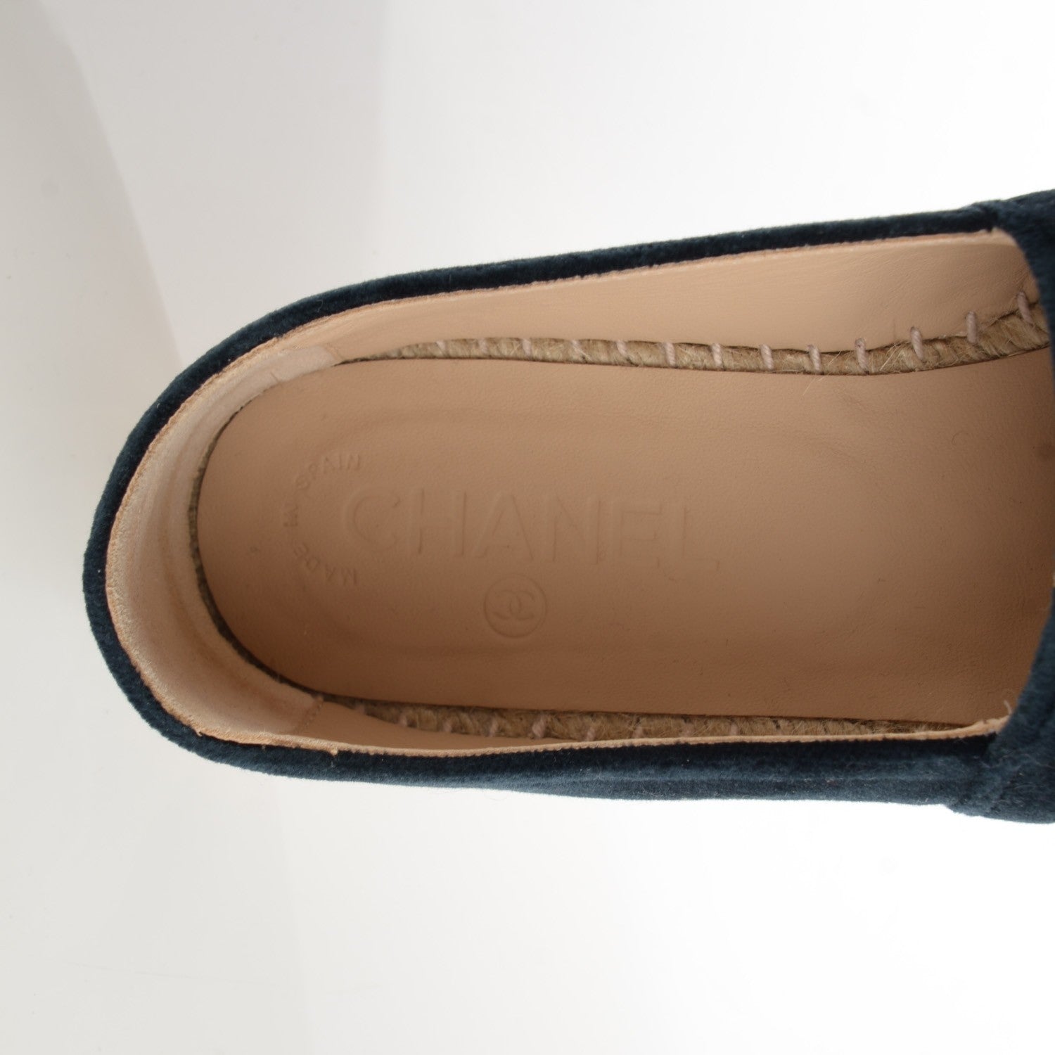 Chanel Velvet CC Espadrilles 39 Navy Black 15 of 17