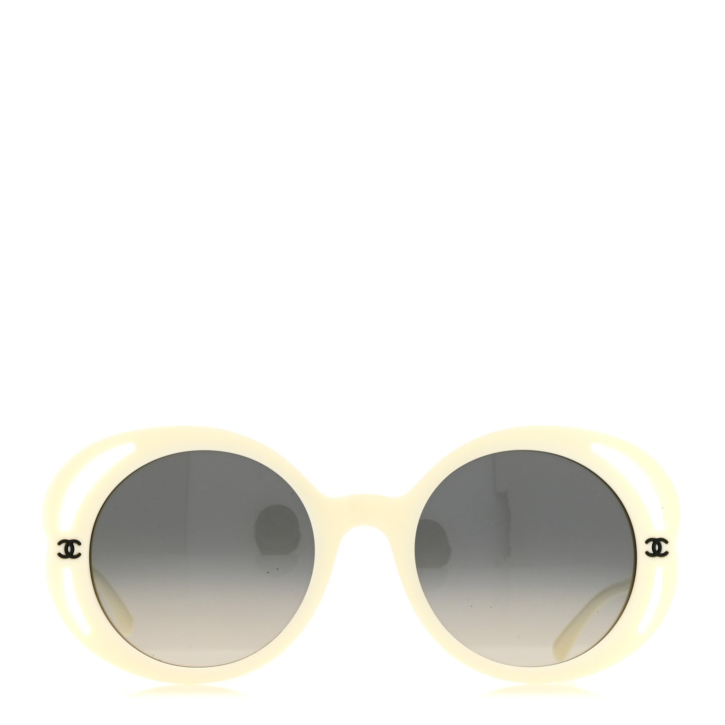 Acetate Round Sunglasses 71572A White