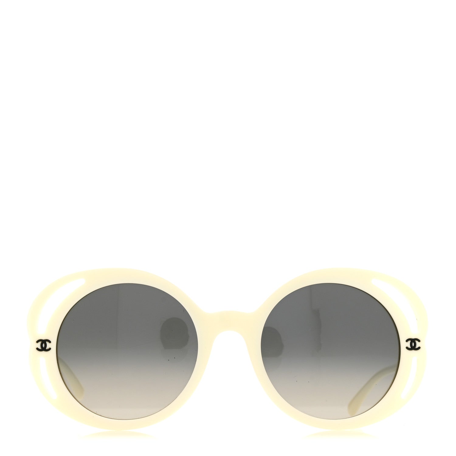 Chanel Acetate Round Sunglasses 71572A White 2 of 7