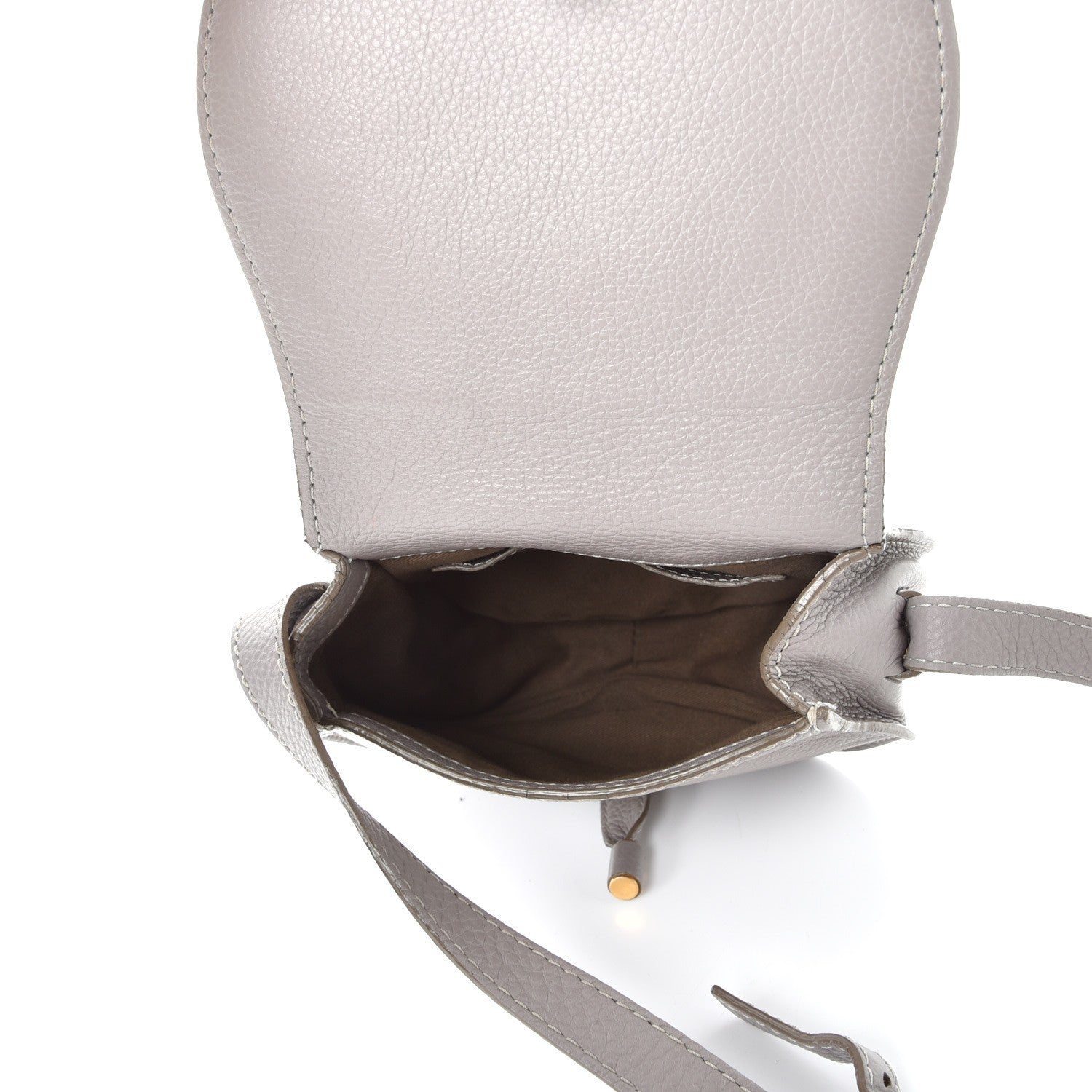 Chloe Calfskin Mini Marcie Round Crossbody Bag Cashmere Grey 5 of 11