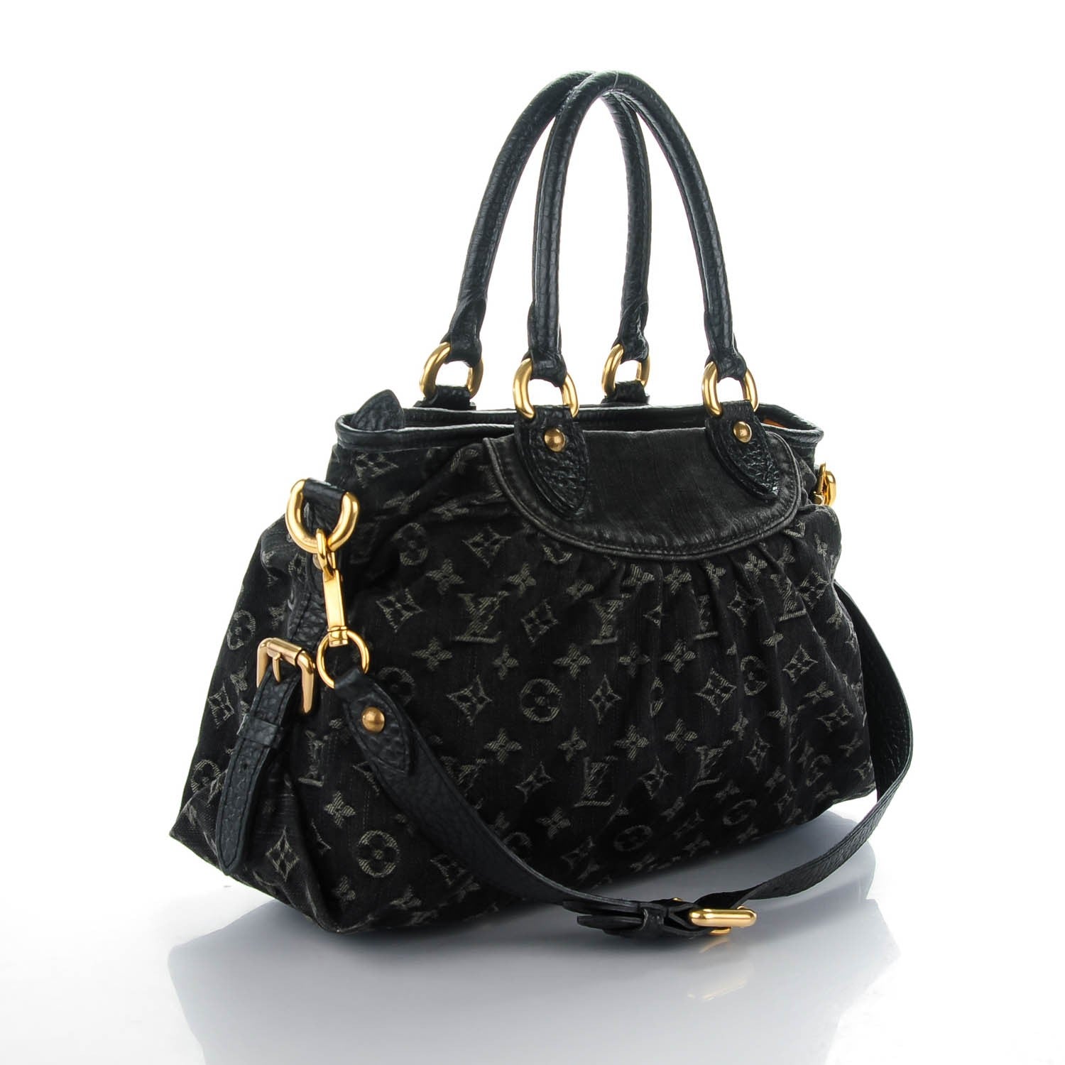 Louis Vuitton Denim Neo Cabby MM Black 3 of 6