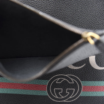 Gucci Calfskin Logo Drawstring Backpack Black 12 of 13