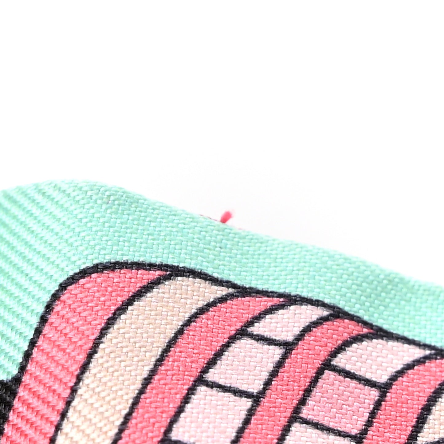 Silk Sangles En Zigzag Twilly Fuchsia Vert Jaune