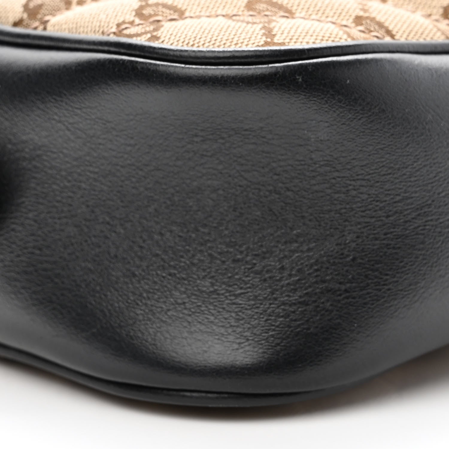 Gucci Monogram Matelasse Diagonal Small GG Marmont Chain Shoulder Bag Beige Black 9 of 10